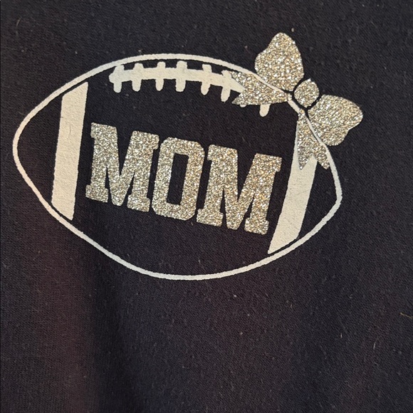 Gildan Navy Blue Football MOM Graphic Hoodie - Picture 3 of 5